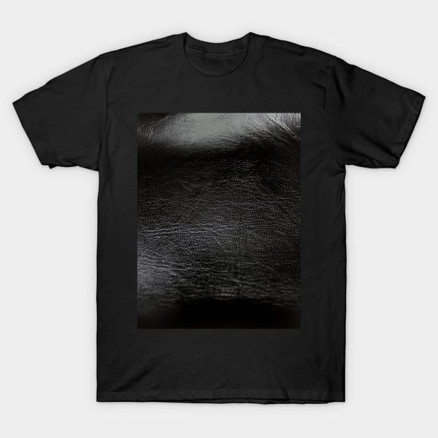 Black Leather Texture T-Shirt by BlackCoffeeCake